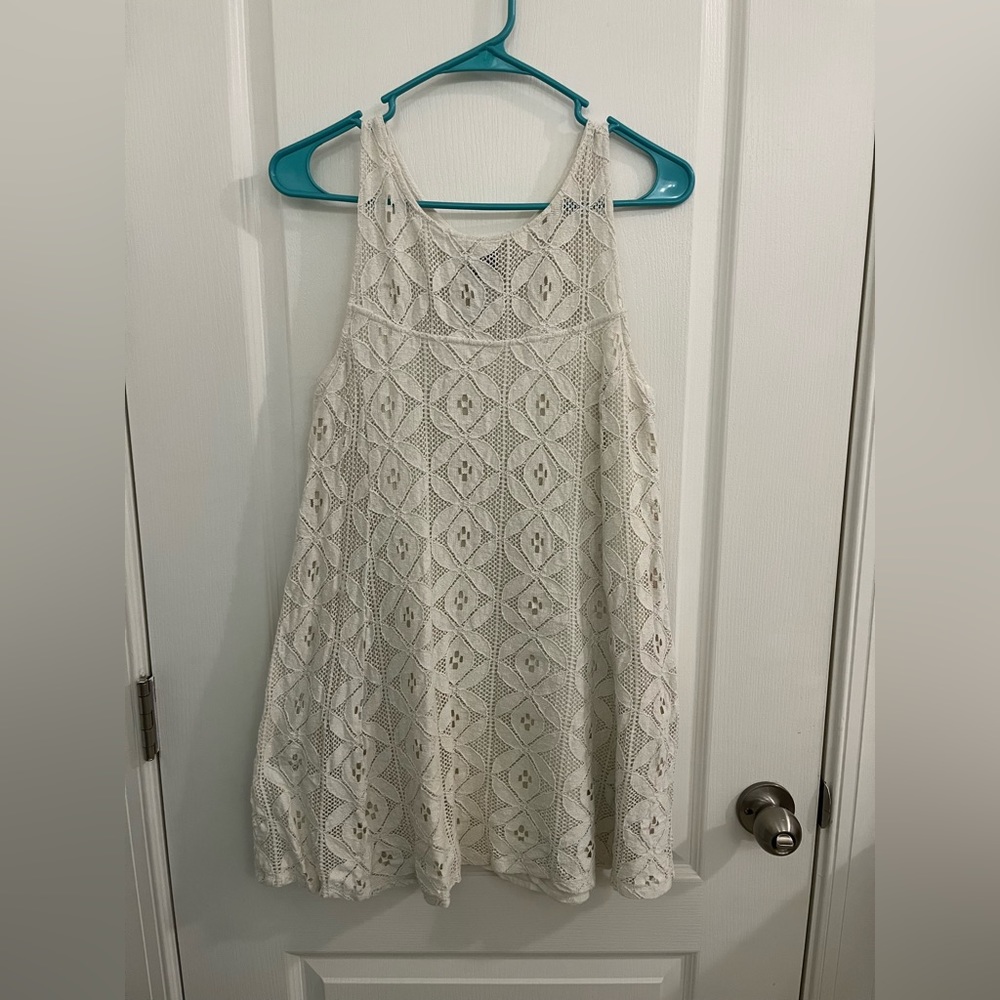 White Lace Racer Back Dress